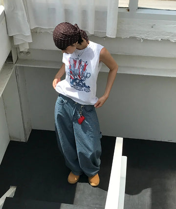 SUMMER STRIPE TAG PANTS